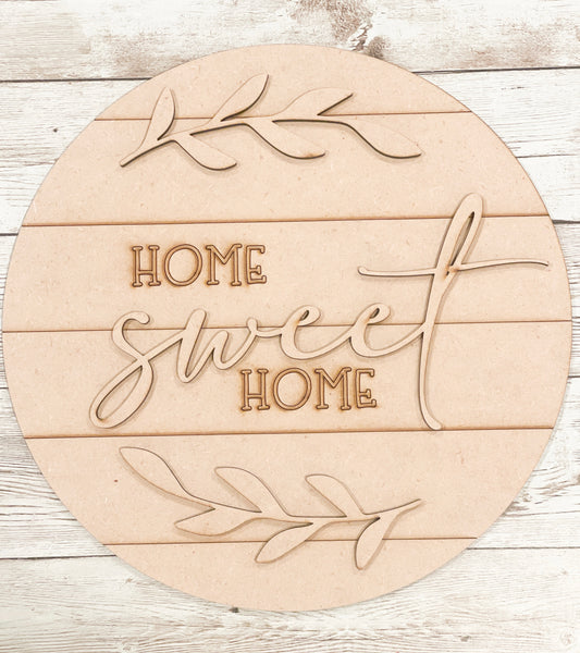 DIY- Home Sweet Home Round Sign