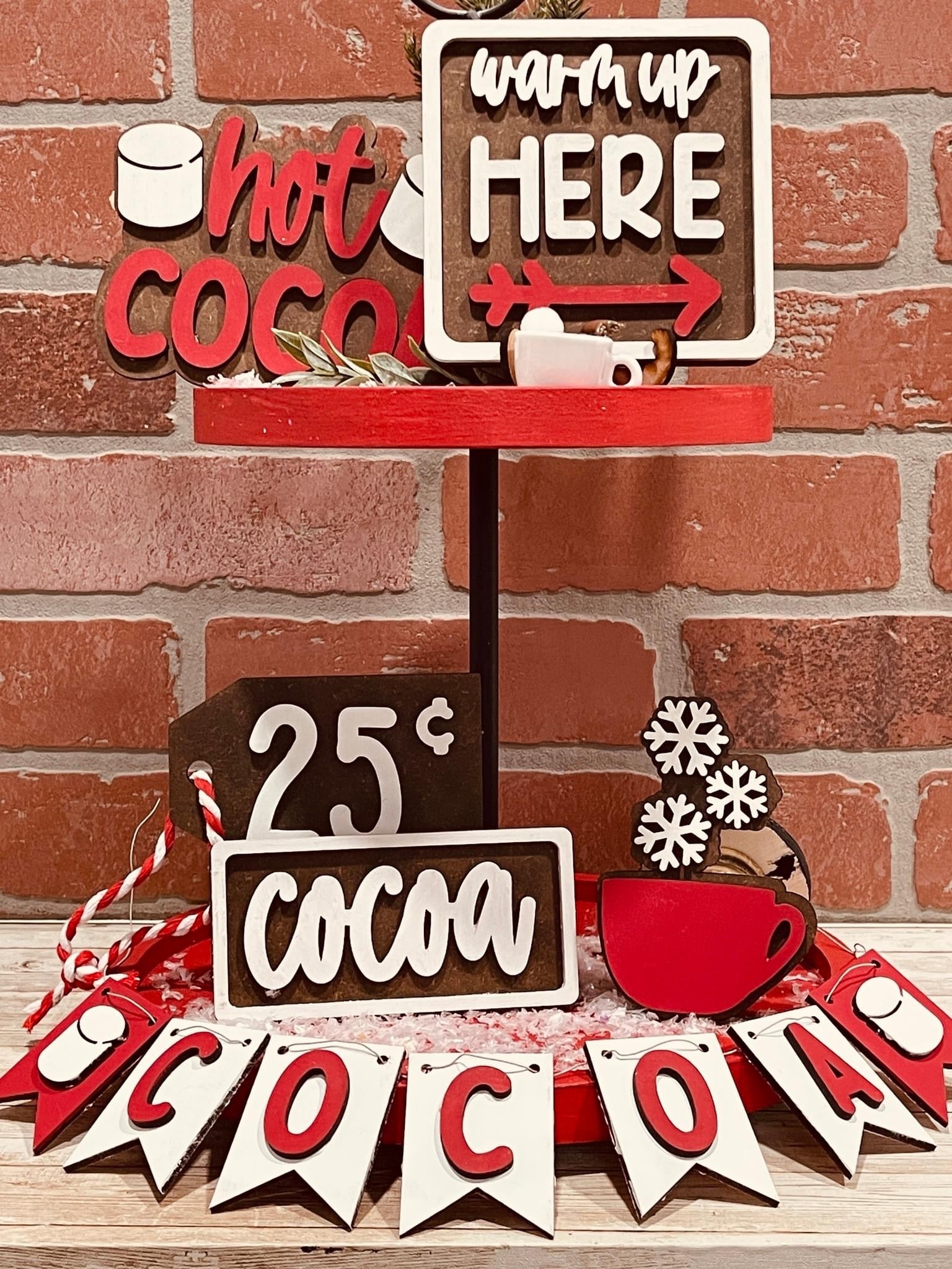 DIY- Hot Cocoa Tiered Tray