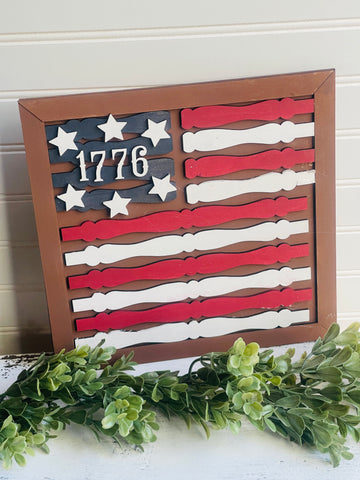 DIY- 1776 American Spindle Flag