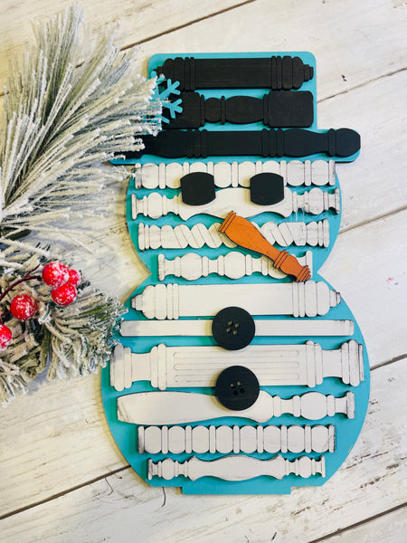 DIY- Spindle Rounded Snowman