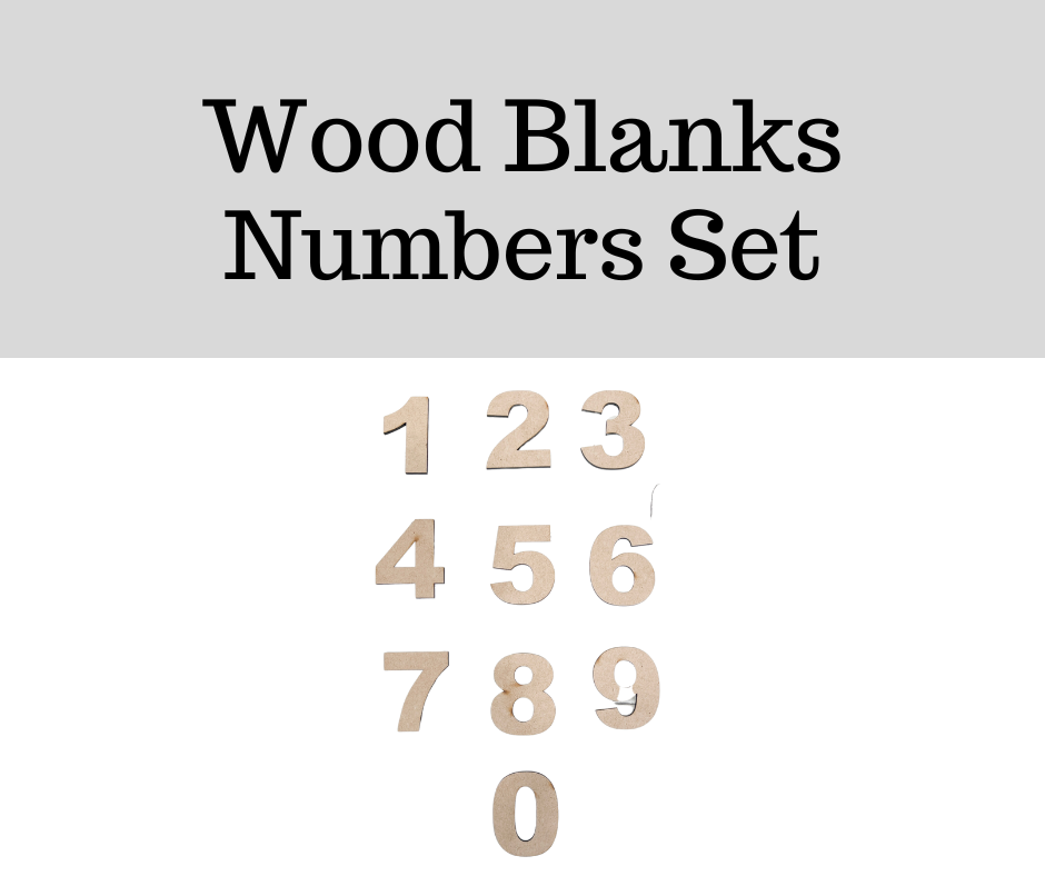 Wood Blanks- Numbers Set