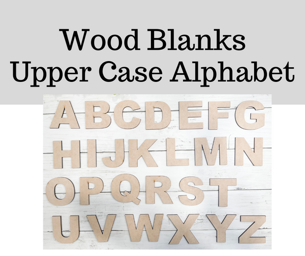 Wood Blanks- Alphabet - UPPER CASE