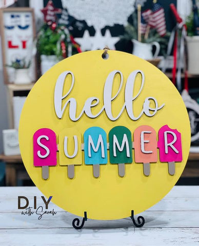 DOOR HANGER DIY - Hello Summer