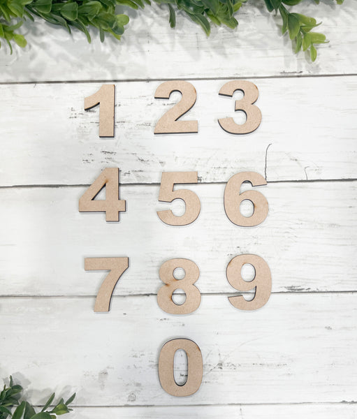 Wood Blanks- Numbers Set