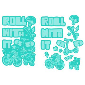 CHALK CUTOUT- ROLL WITH IT RETRO