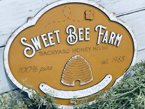 DIY- Sweet Bee Farm Sign